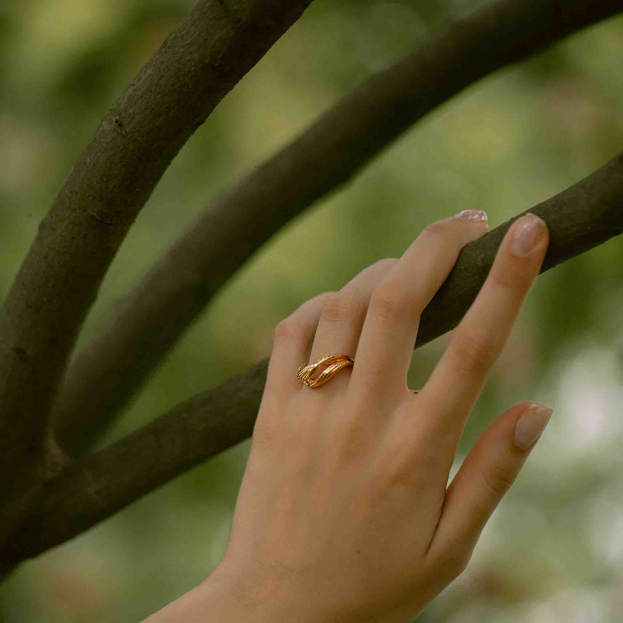 Tyche Gold-Plated Sterling Silver Vermeil Ring